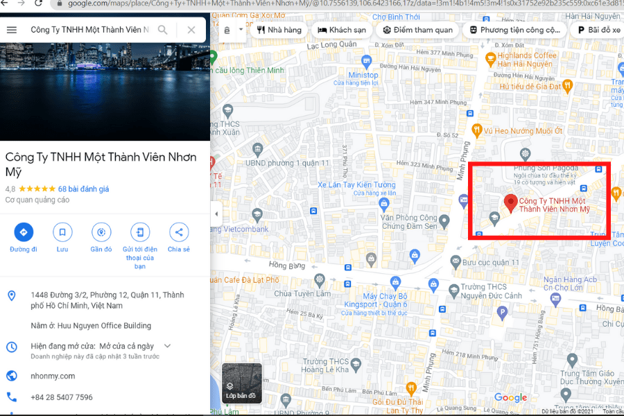 Định vị doanh nghiệp trên Google maps