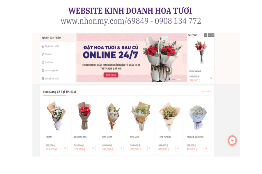Website bán hoa tươi chuyên nghiệp