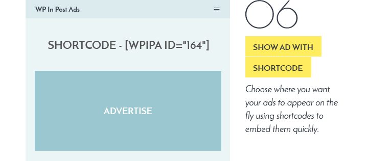 Show Ad With Shortcode